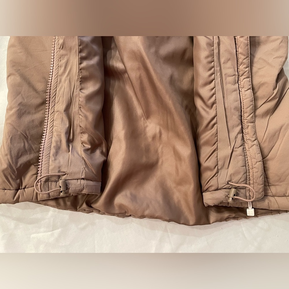 UNIQLO Women Fall / Spring Zipper Coat / Jacket with hood Khaki Size XS - Picture 7 of 8